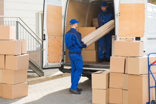 Removal team assisting with a residential move in Edgware