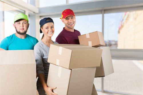 Local removal service managing apartment access and stairs