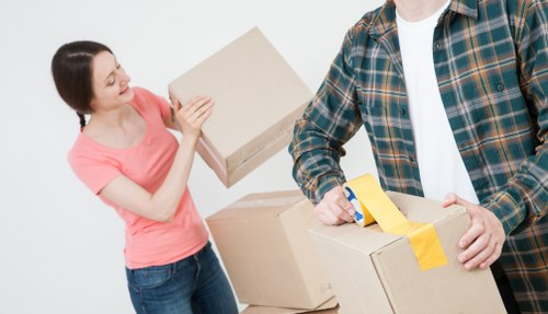 Professional packing service in Edgware preparing household items for a move