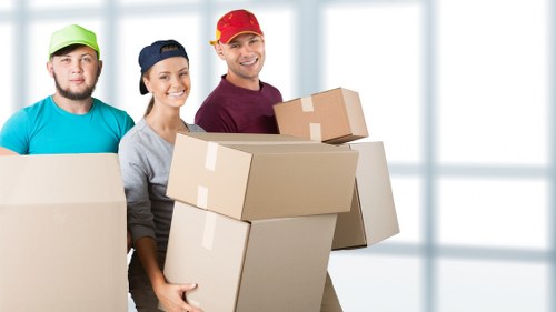 Furniture and cardboard prepared for recycling and reuse