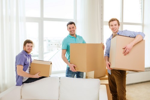 Removal van and moving team serving Edgware residential streets
