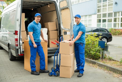 Professional movers handling a flat removal in Edgware