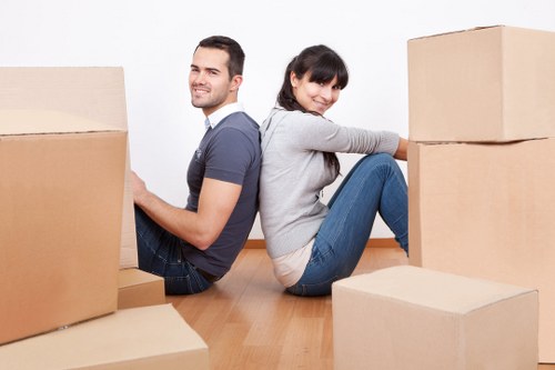 Fragile item packing for an Edgware move with protective materials